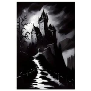 Gothic Castle Canvas Print 8.27"x11.81"